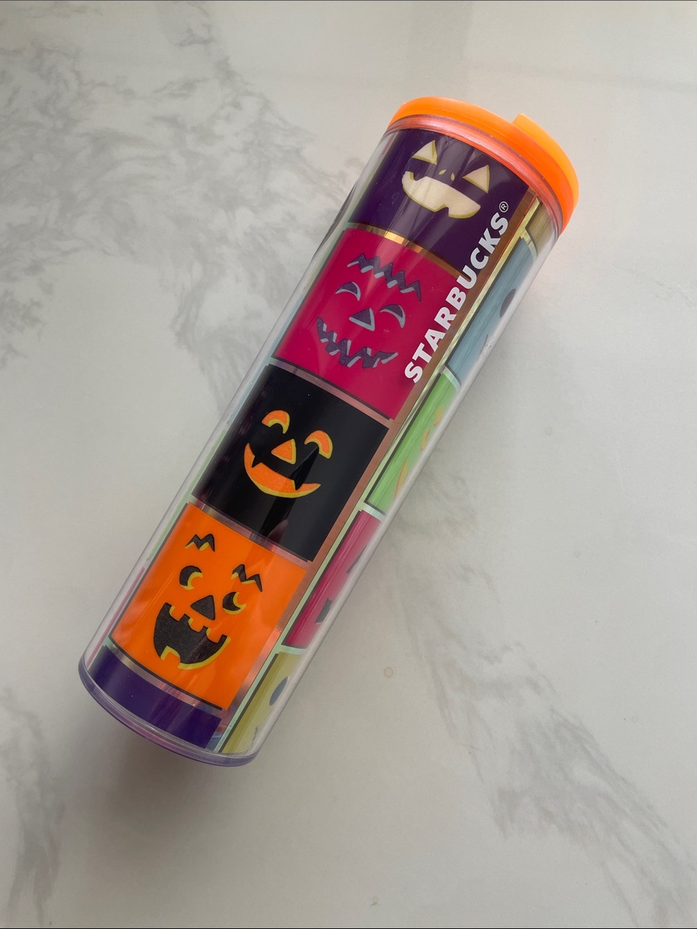 Starbucks Halloween Tumbler in Orange, Purple, Black & Pink